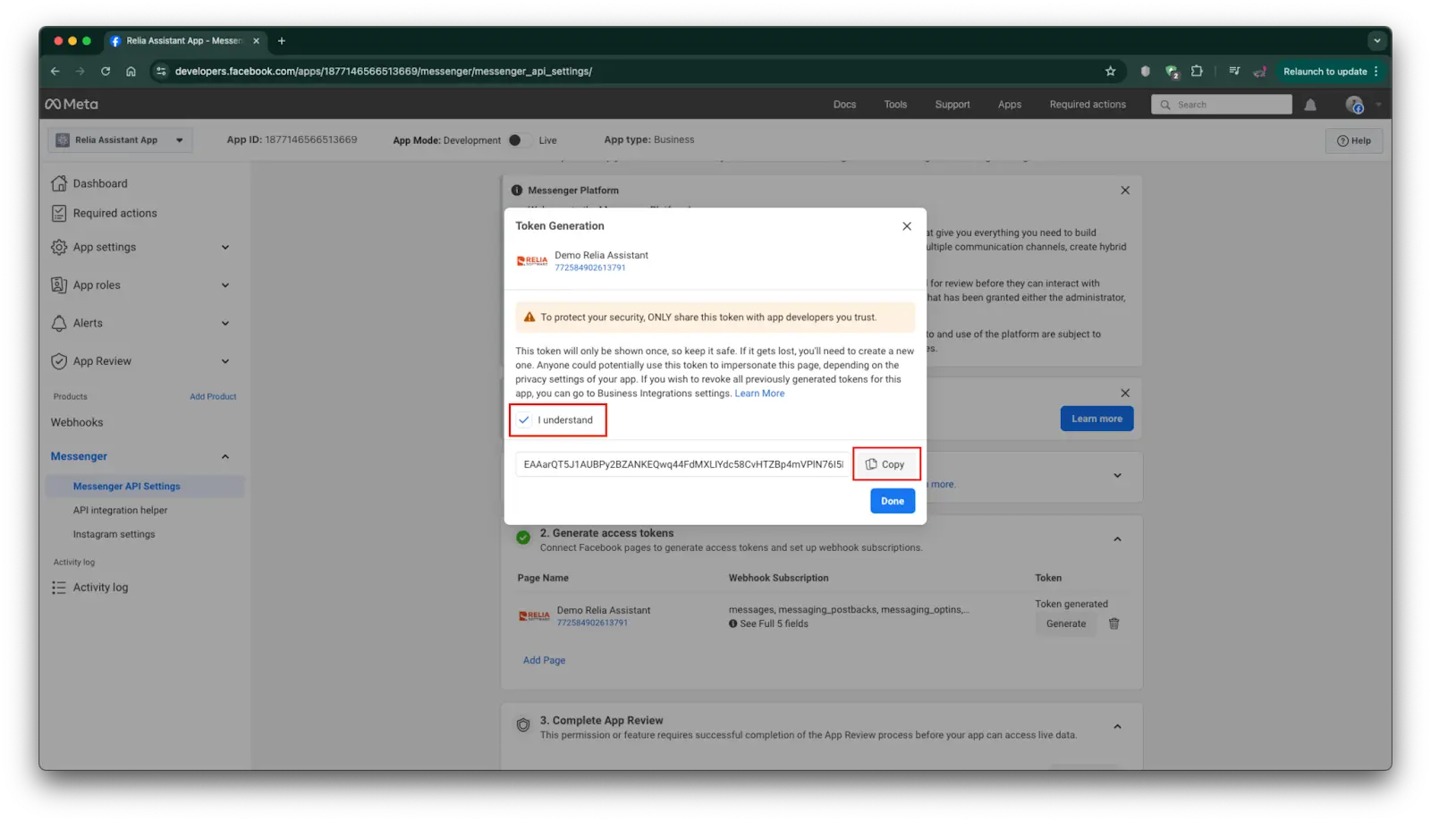 A new top-up shows and asks for your acceptance