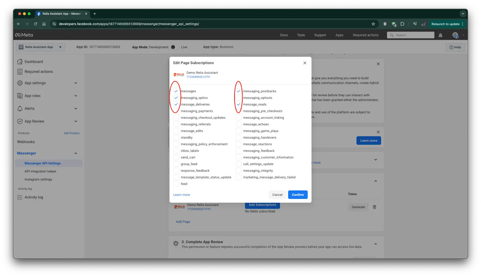 add which webhooks are going to be transferred