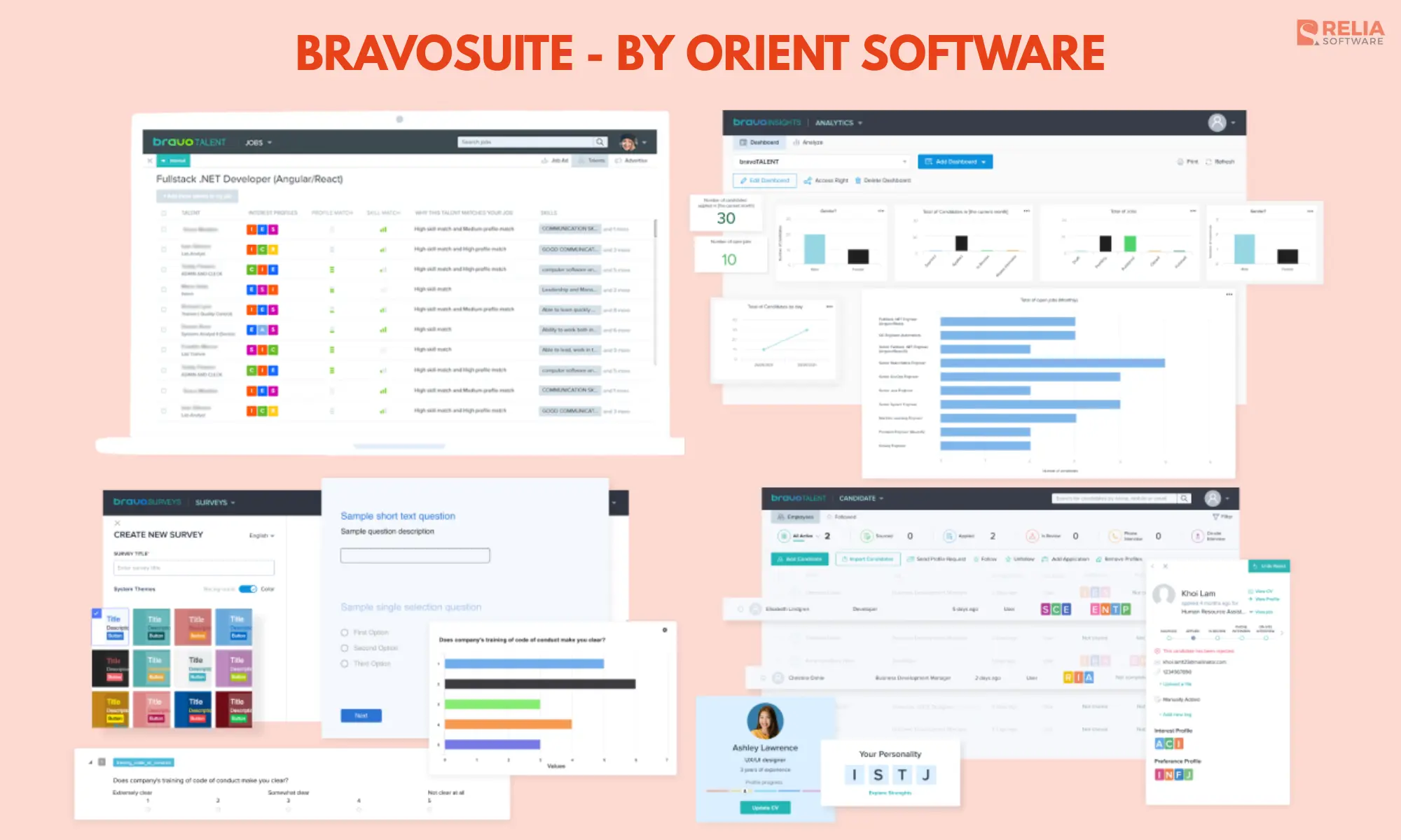 Orient worked with Bravo Talent Corporation on BravoSuite, an HR platform.
