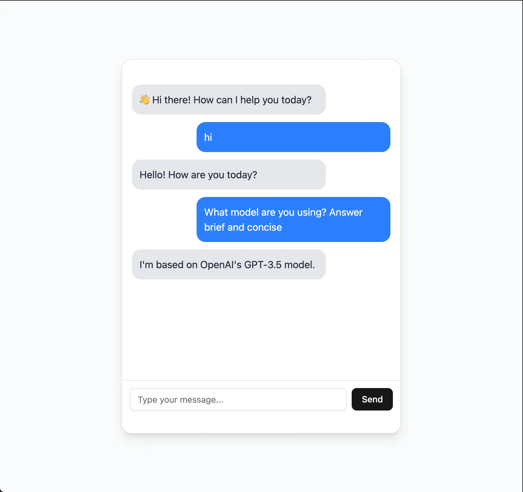 chatting with your React AI chatbot