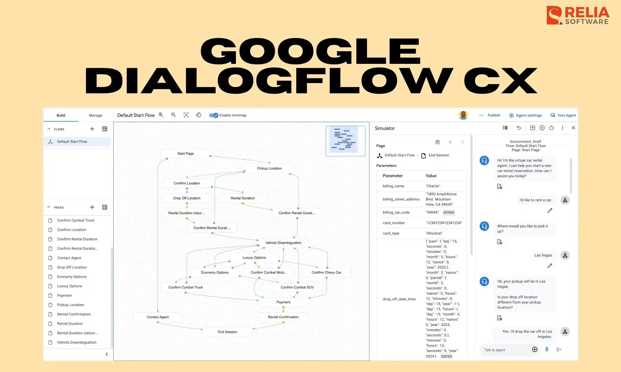 chatbot development framework google dialogflow cx