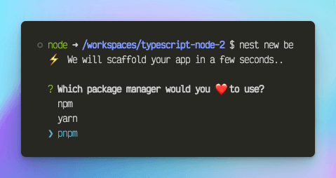 Choose your preferred package manager