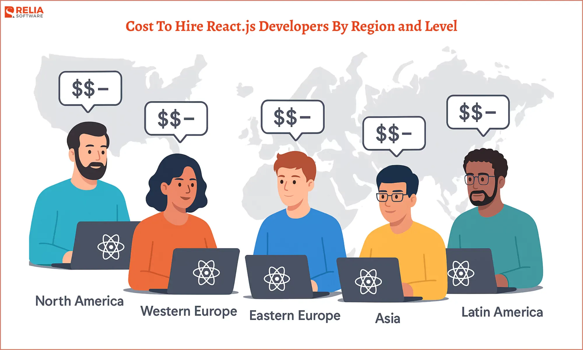 Cost To Hire React.js Developers By Region