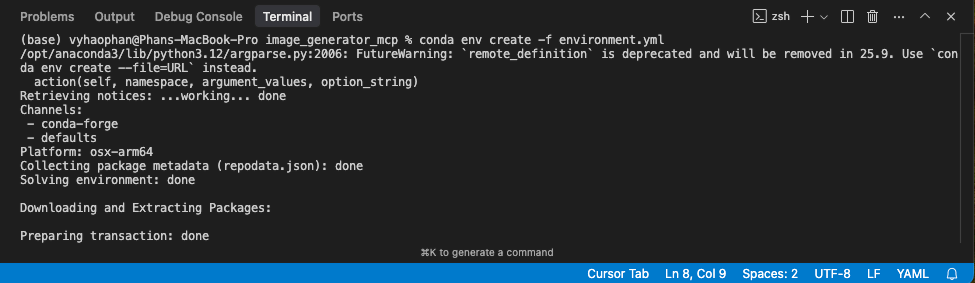 create a new Conda environment