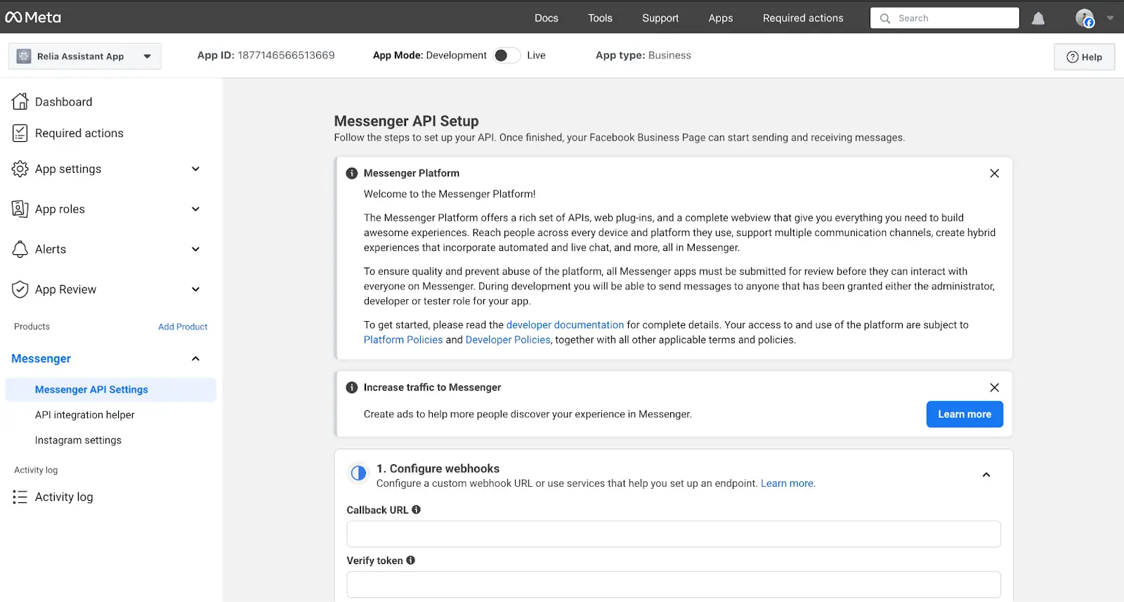 create a new Facebook access token