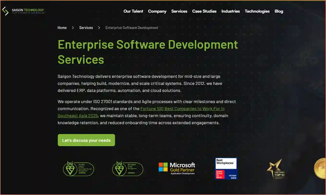 enterprise app development companies SaigonTech