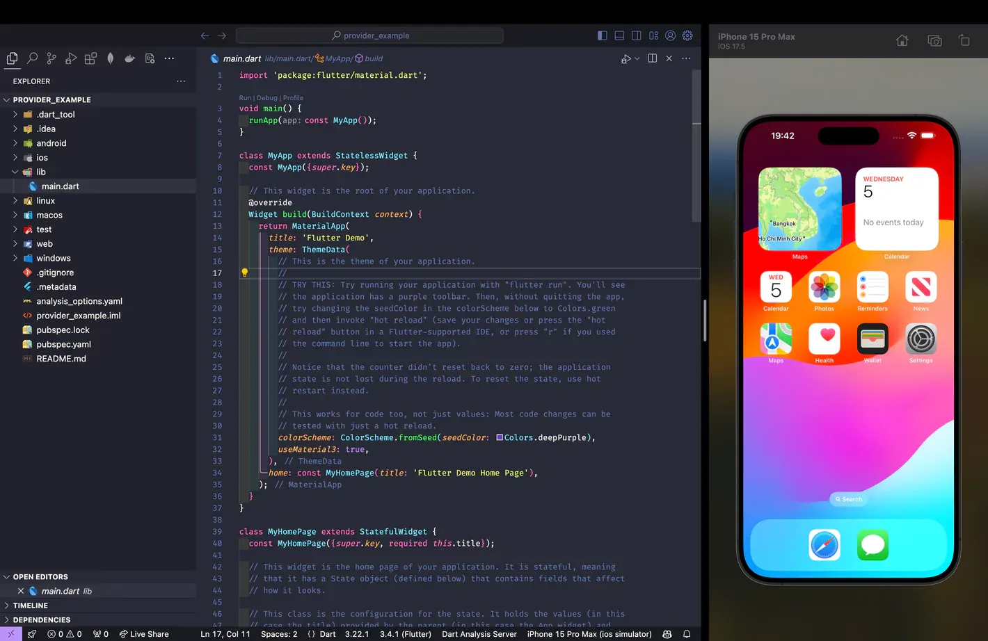 Flutter project on Android Studio