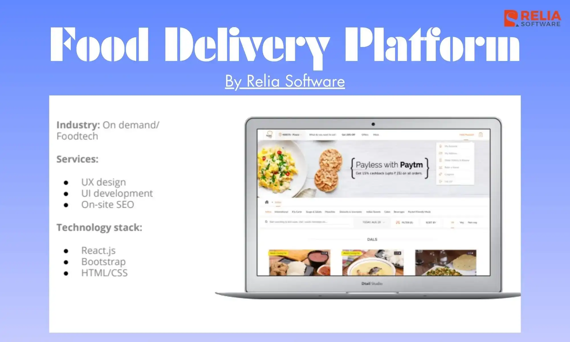 food delivery app development company relia software
