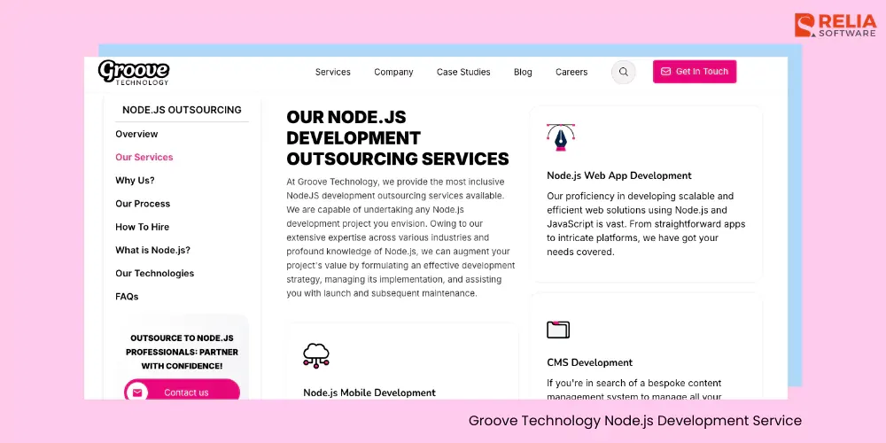 Groove Technology nodejs development services