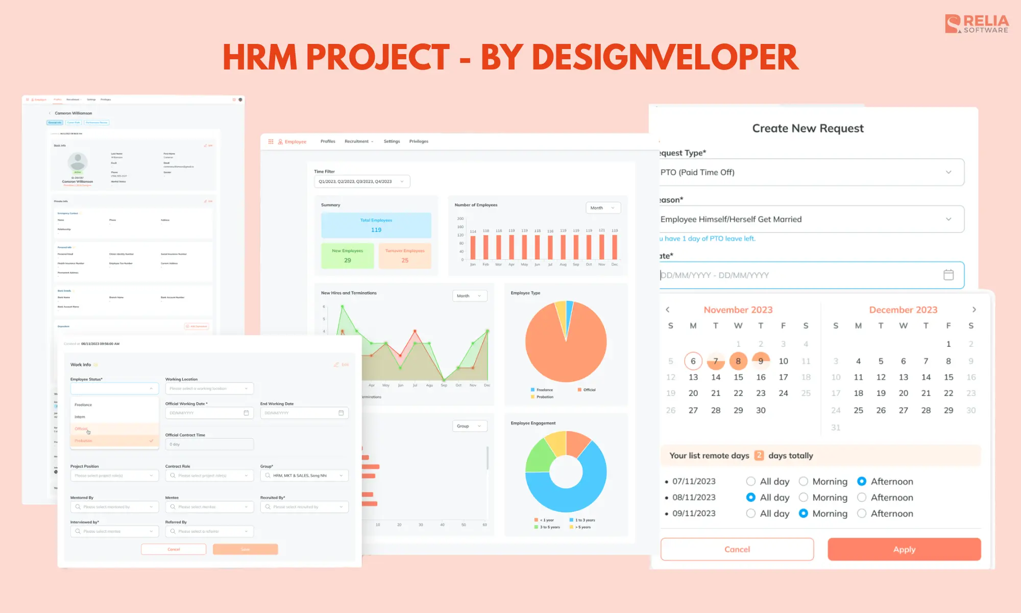 Designveloper built a full internal HRM platform.