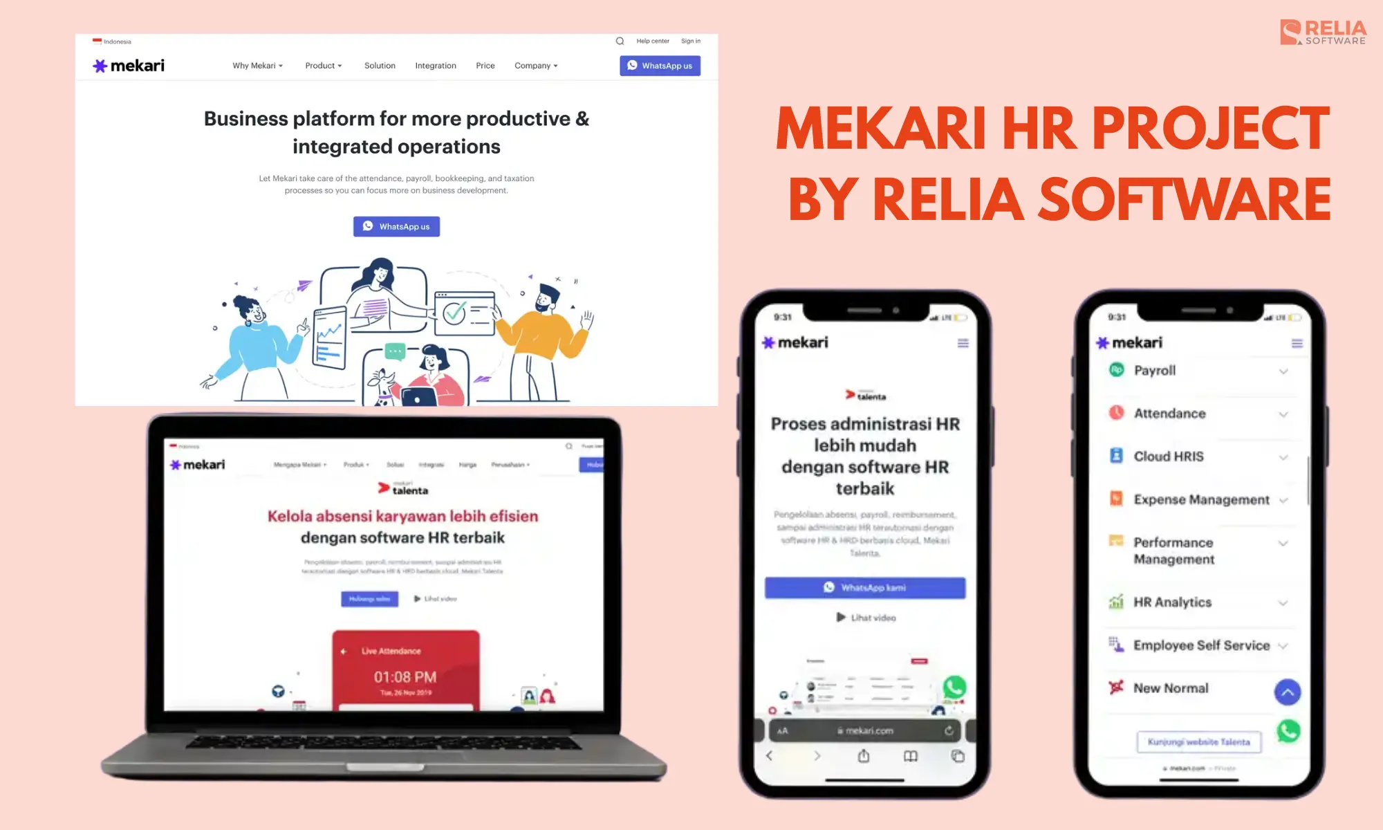 Relia supported Mekari, an Indonesian company specializing in HR and accounting software.