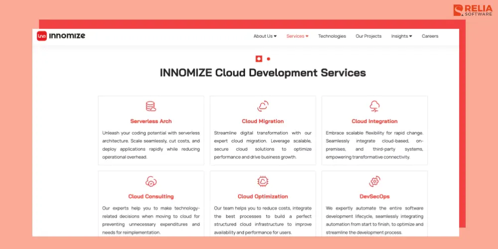 INNOMIZE cloud application development company