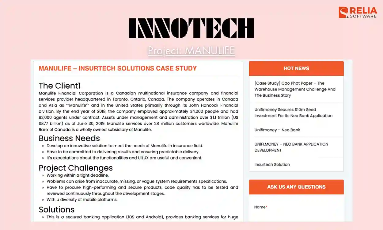 insurance software development companies innotech