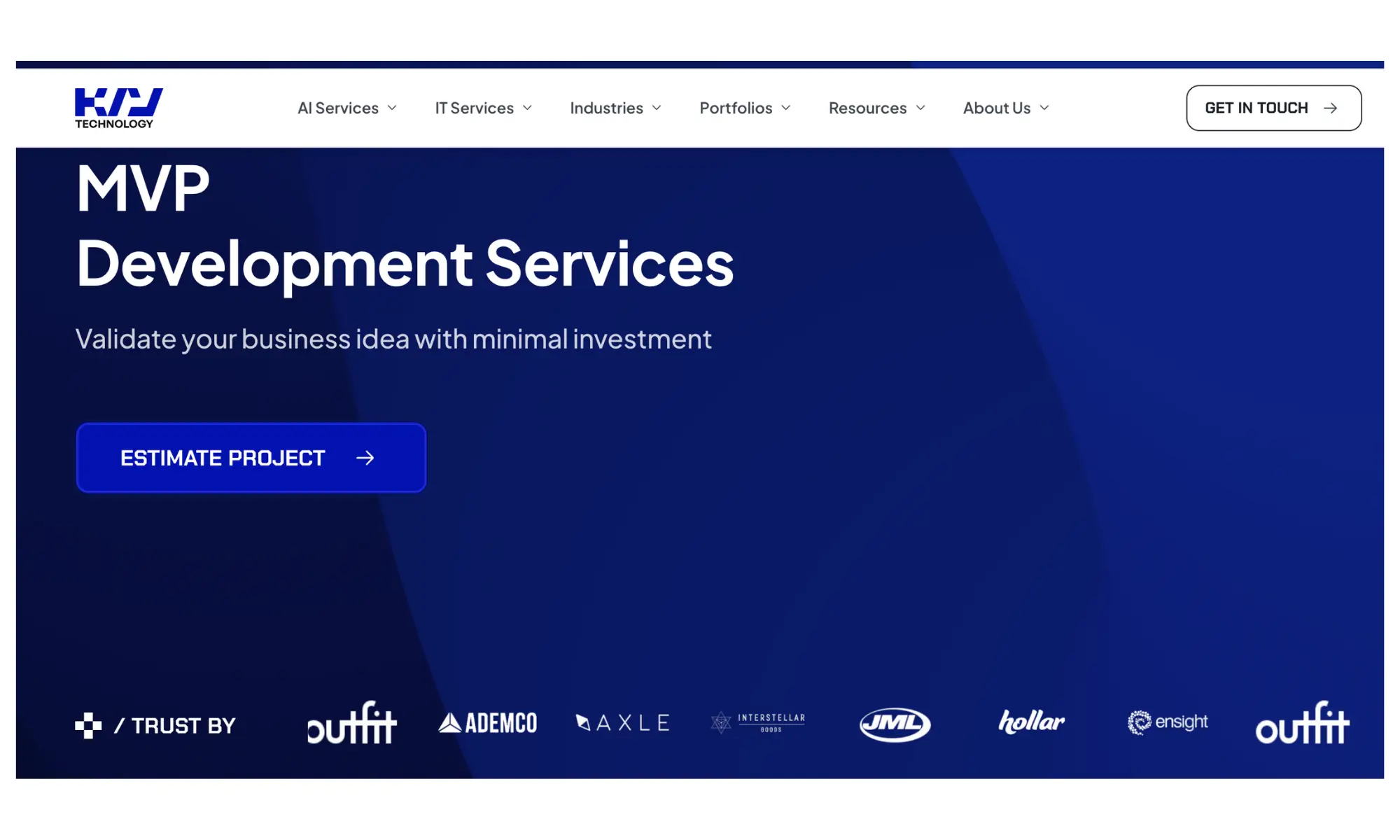 KVY Tech works mainly with startups and small-to-midsize businesses