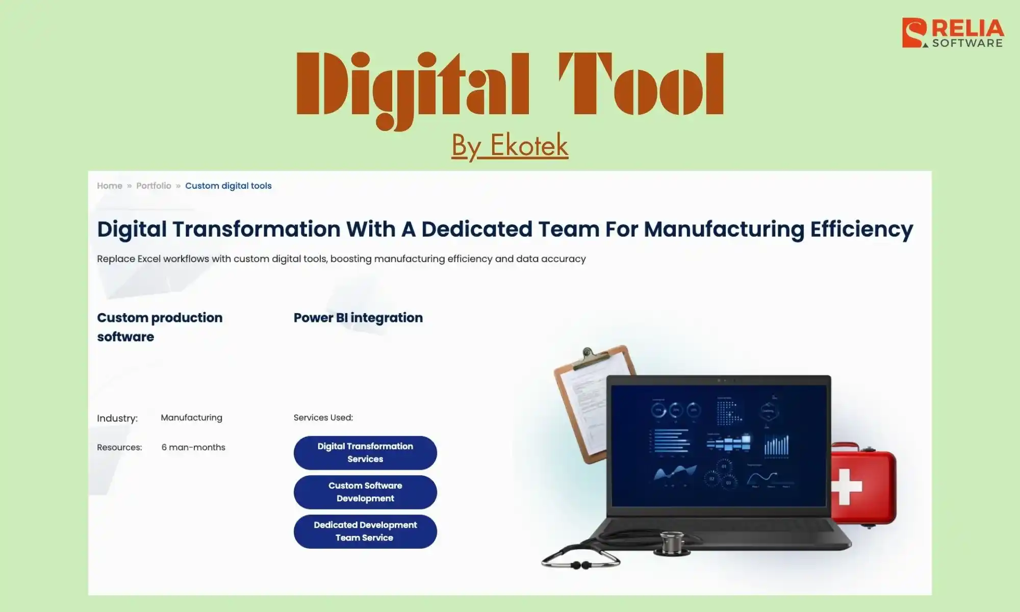 manufacturing software development company ekotek