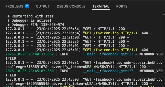 messages in my terminal