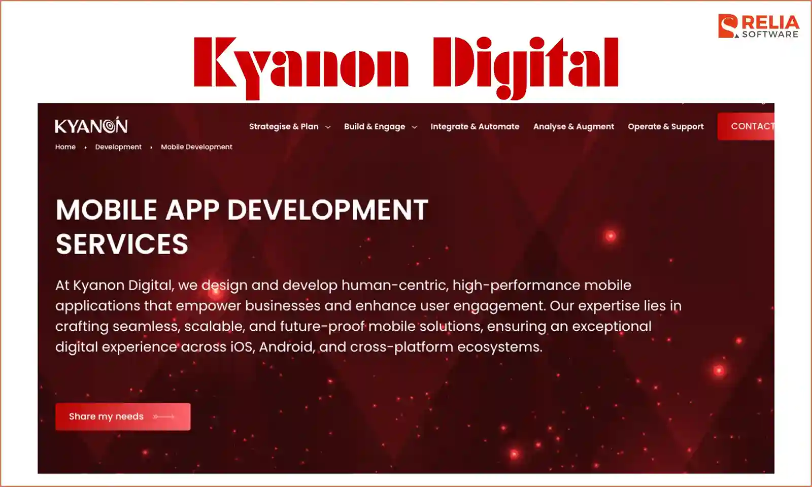 mobile app development company kyanon