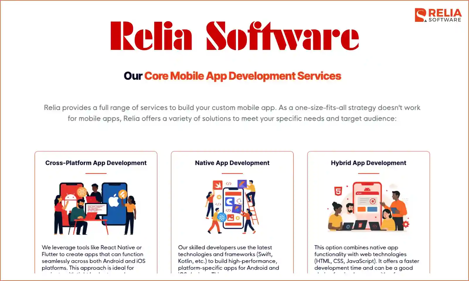 mobile app development company relia software