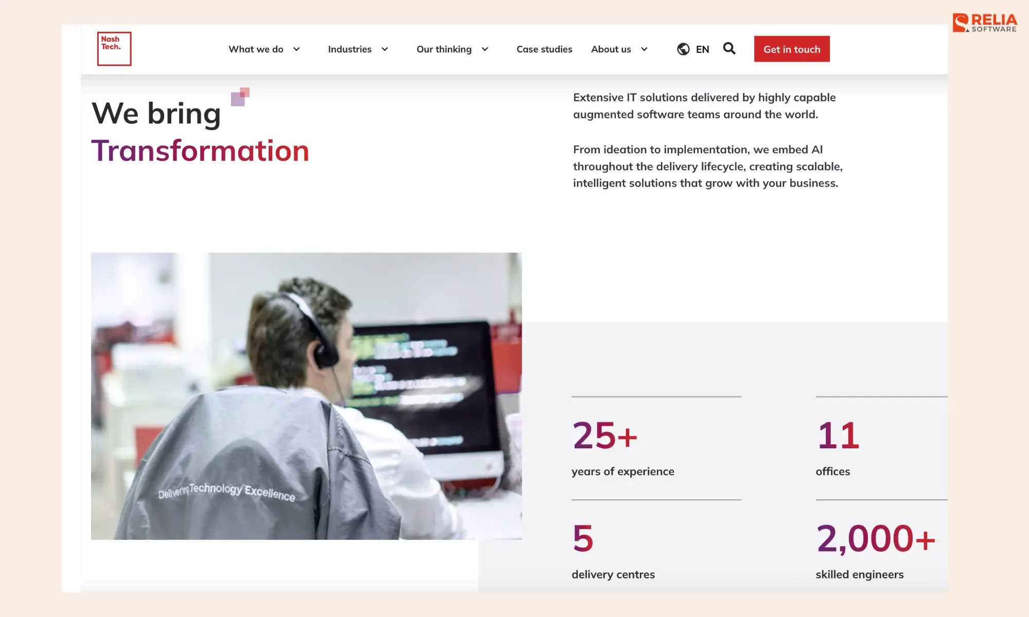 NashTech is the technology solutions arm of Nash Squared.