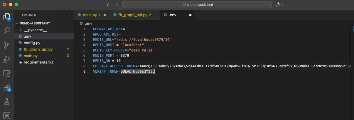 paste the access token