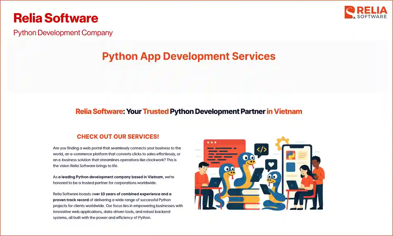 python development company in australia relia software