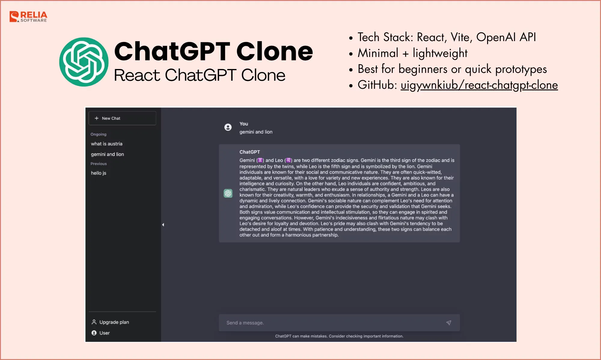 React ChatGPT Clone