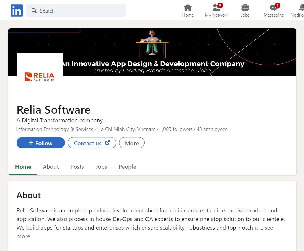 relia software linkedin profile