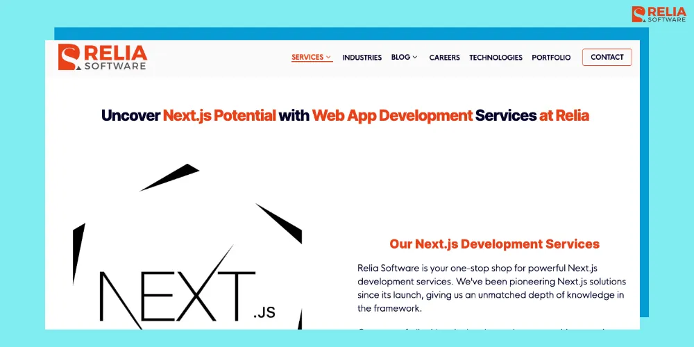 Relia Software next js development company