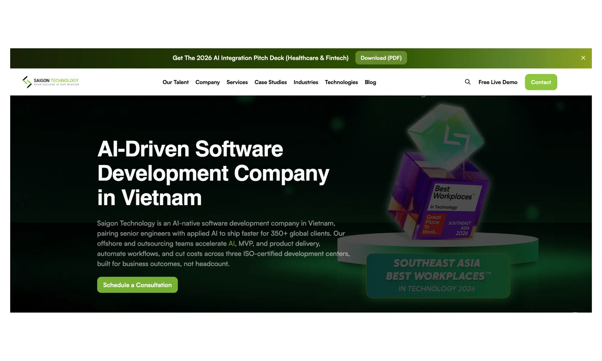 Saigon Technology was named one of the 15 Best Agile Software Outsourcing Companies in Vietnam