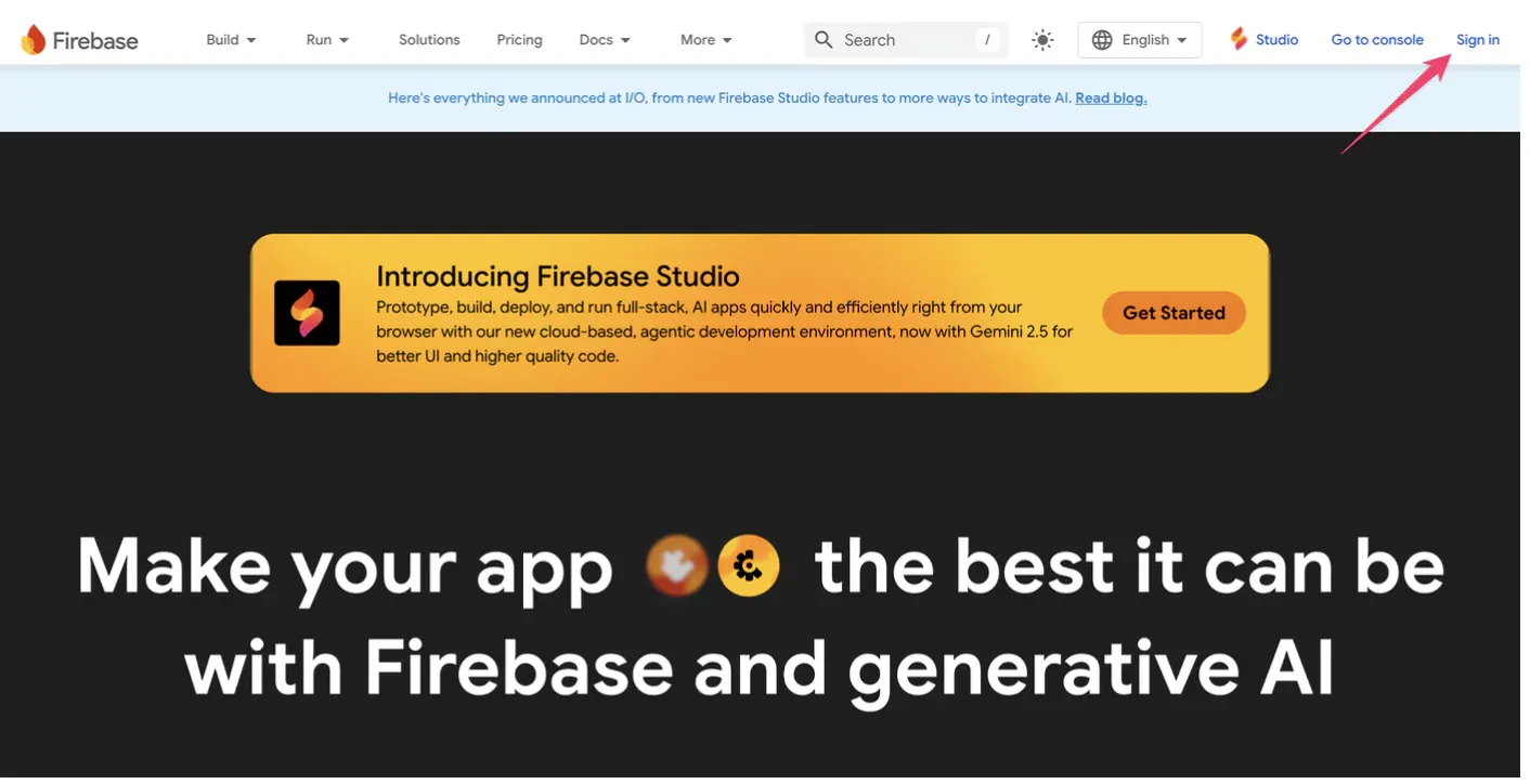 Sign in Firebase account
