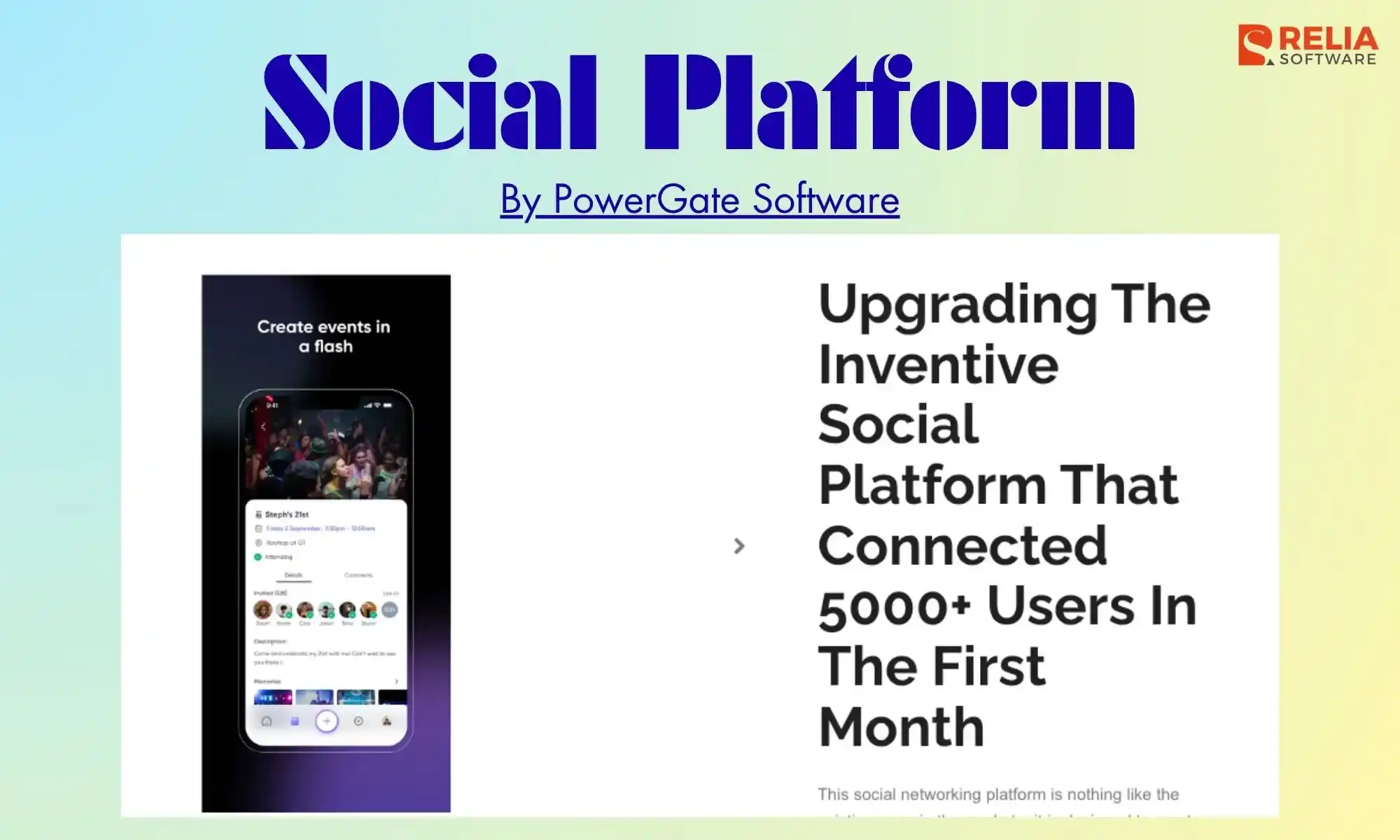 social media app development company powergate software