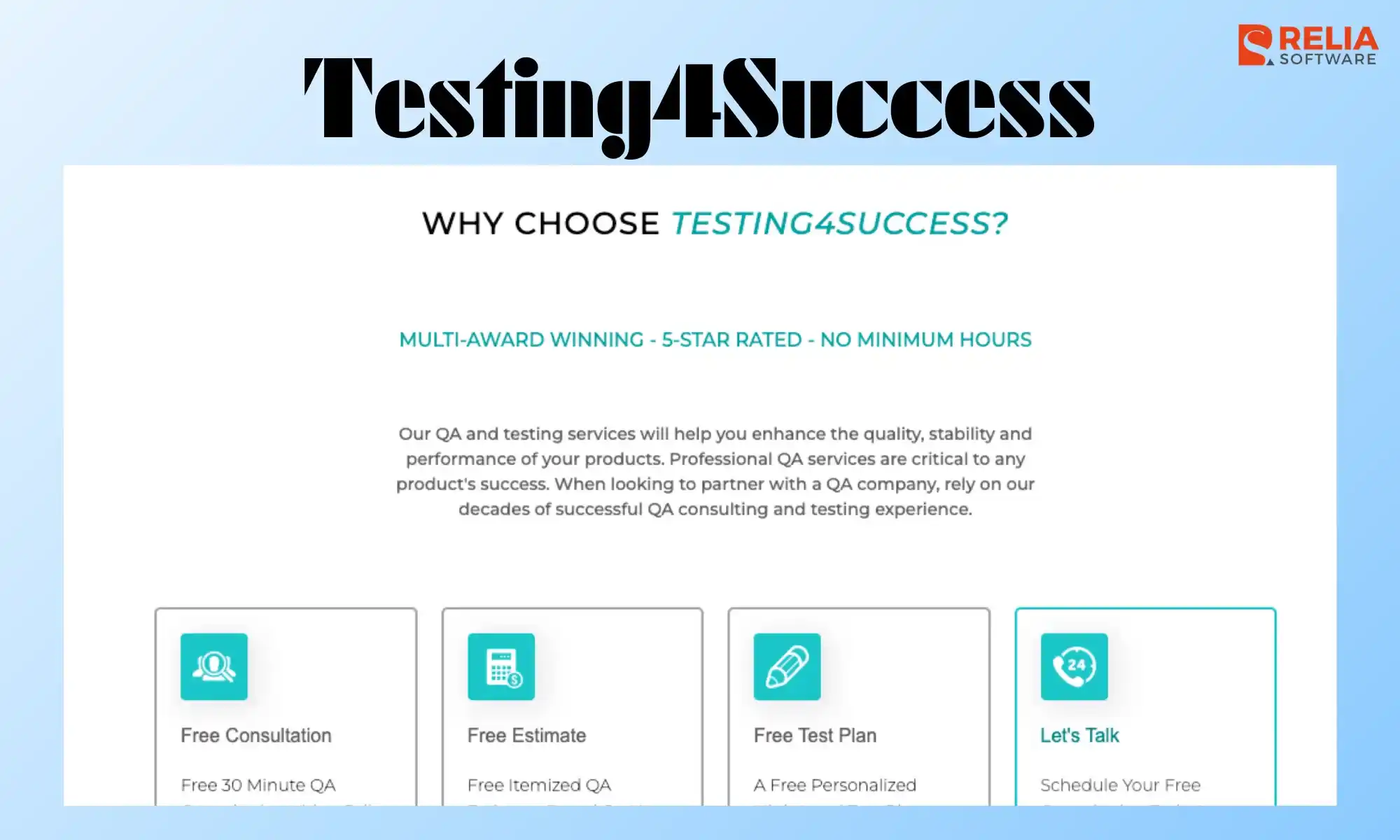 software testing outsourcing company testing4success