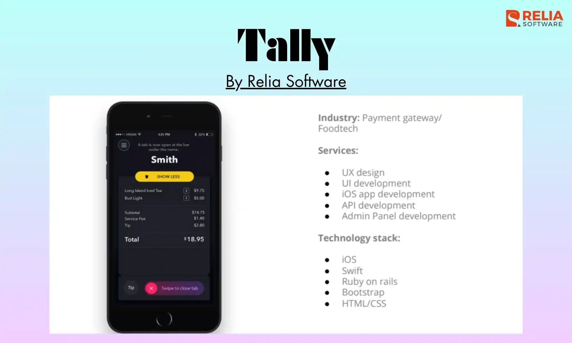 swift app development company relia software