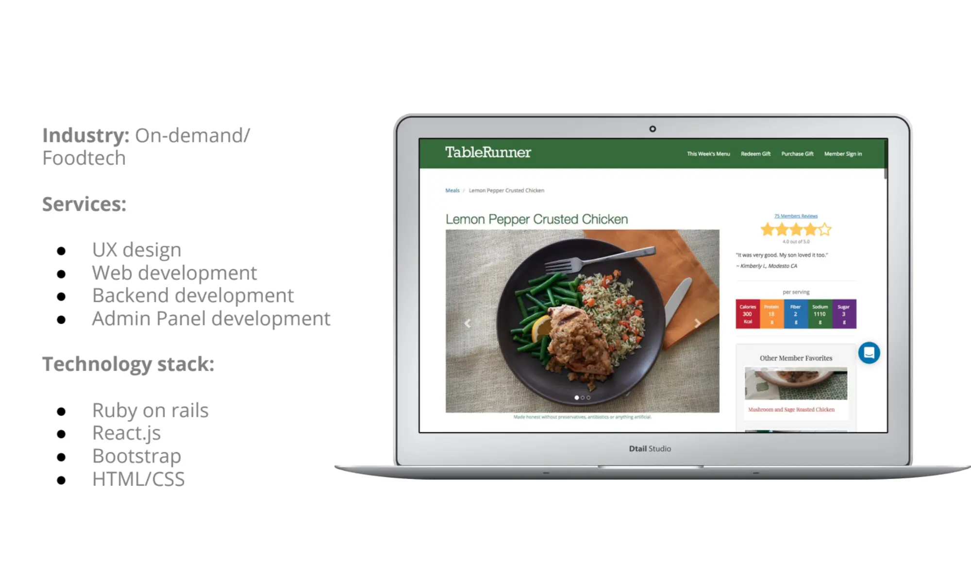 Table Runner built by Relia Software