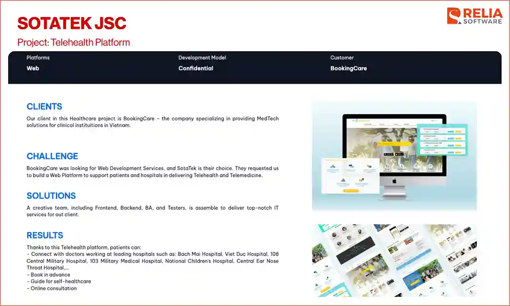 telemedicine app development company sotatek