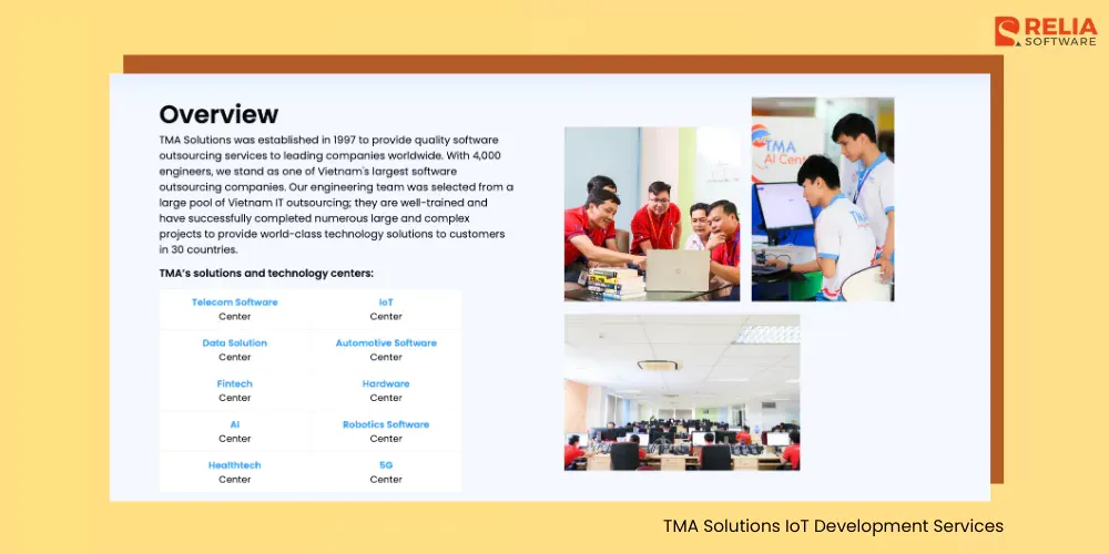 TMA Solutions IoT development company