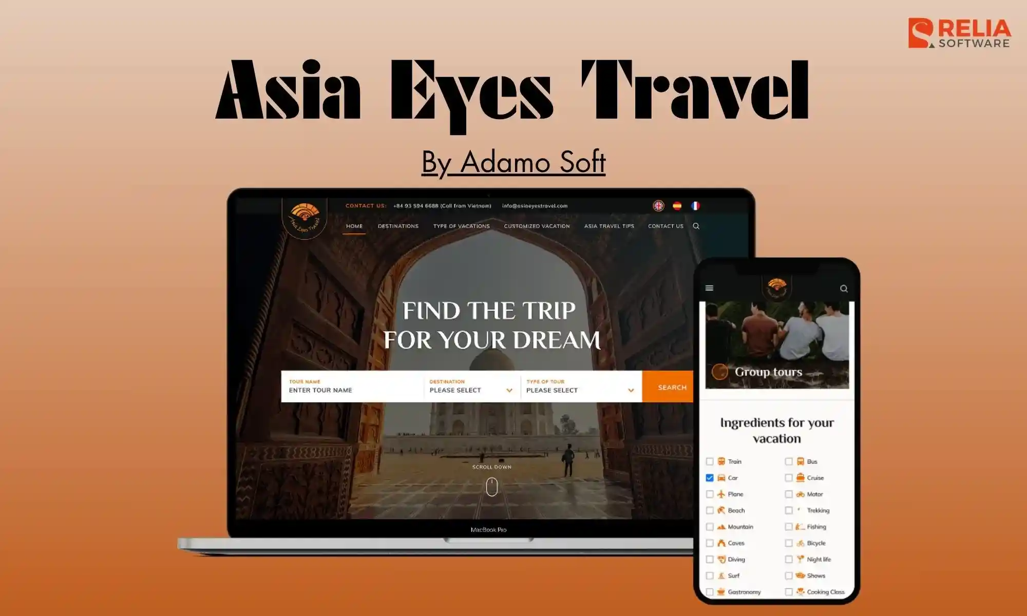 travel app development company adamo soft