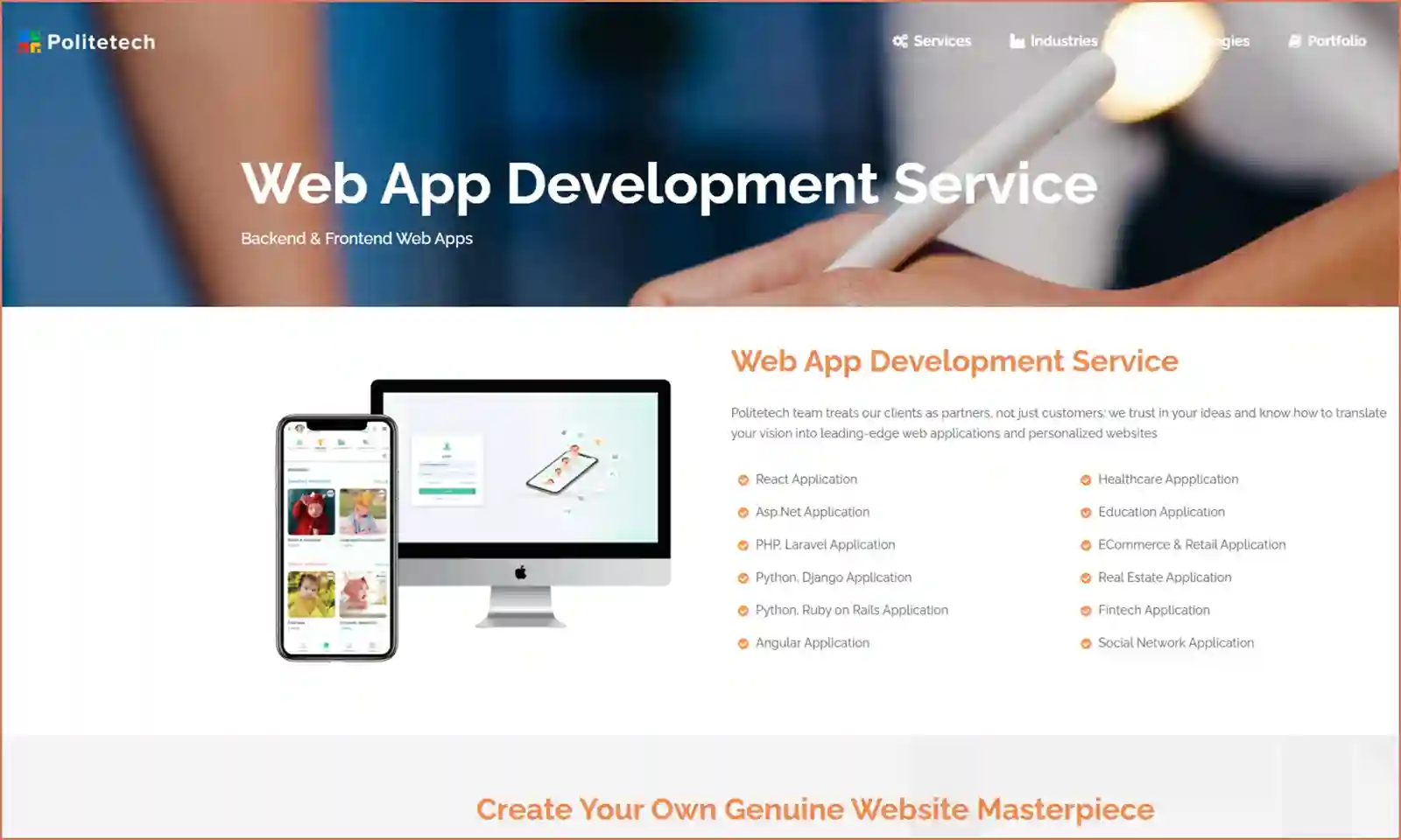 web app development company PoliTech