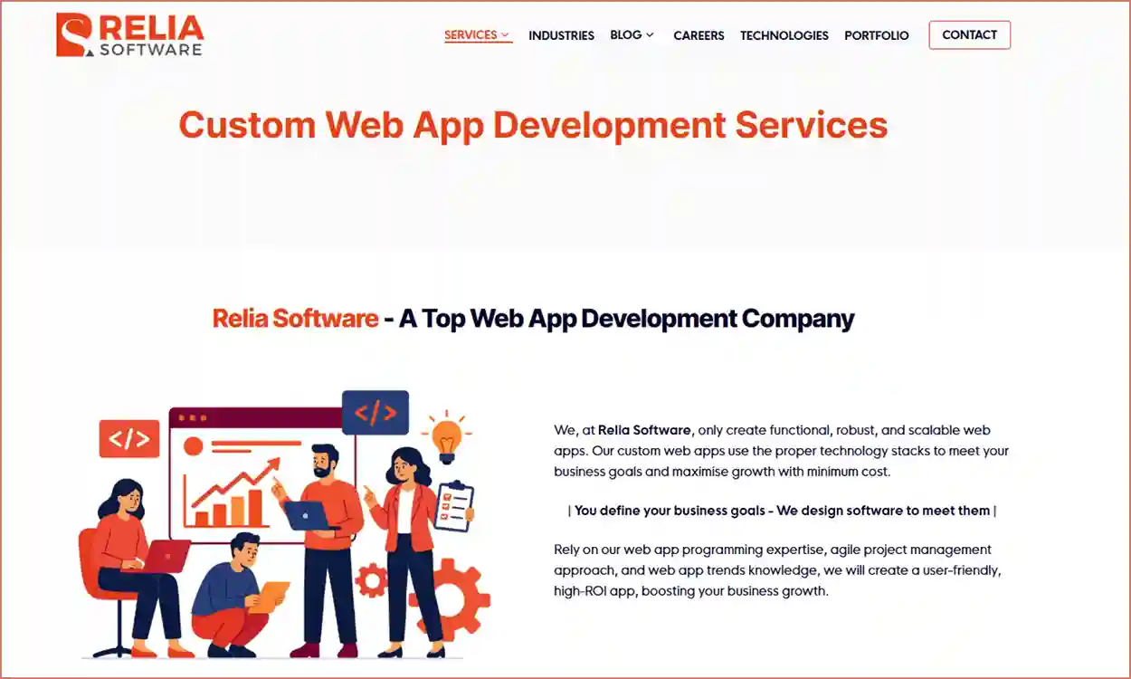 web app development company Relia Software